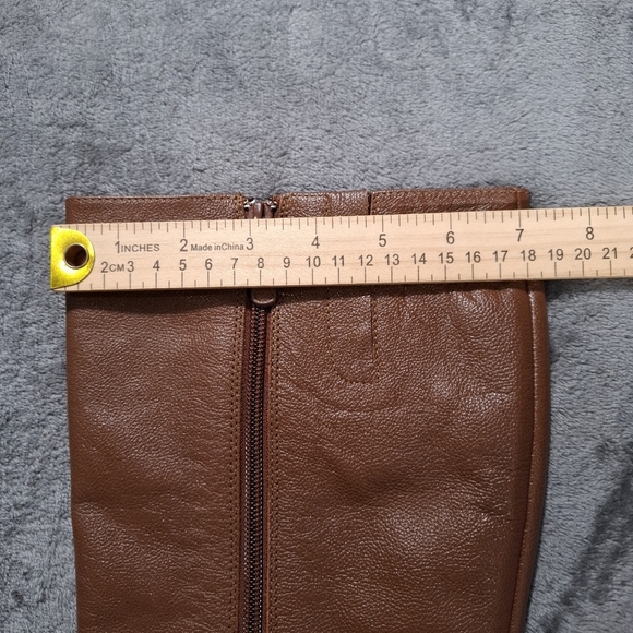 Cole Haan 'Hinckley Boot II' Knee High Sequoia Heel Brown Leather Size 8M - Picture 12 of 15